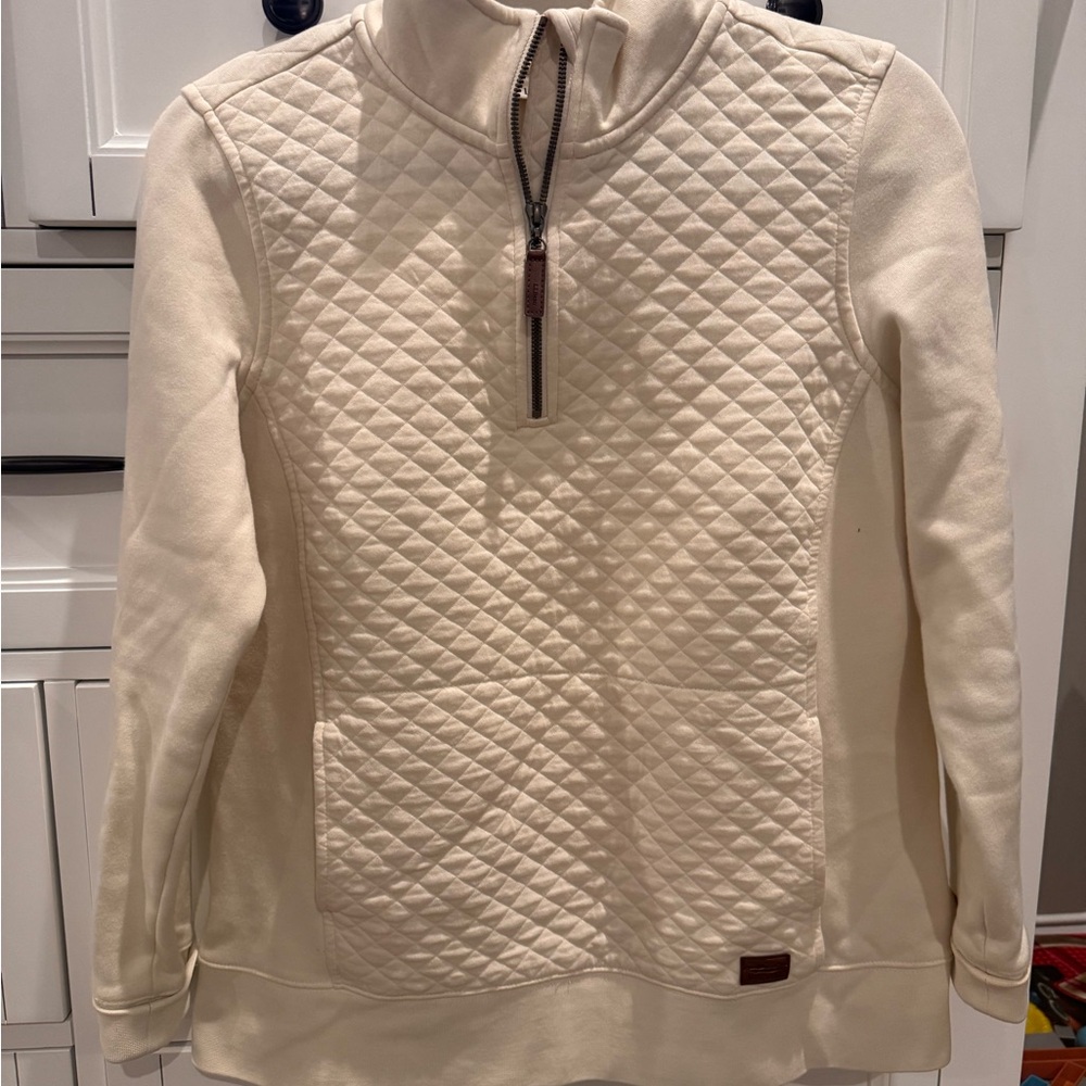L.L. Bean Cream 1/4 zip Pullover
